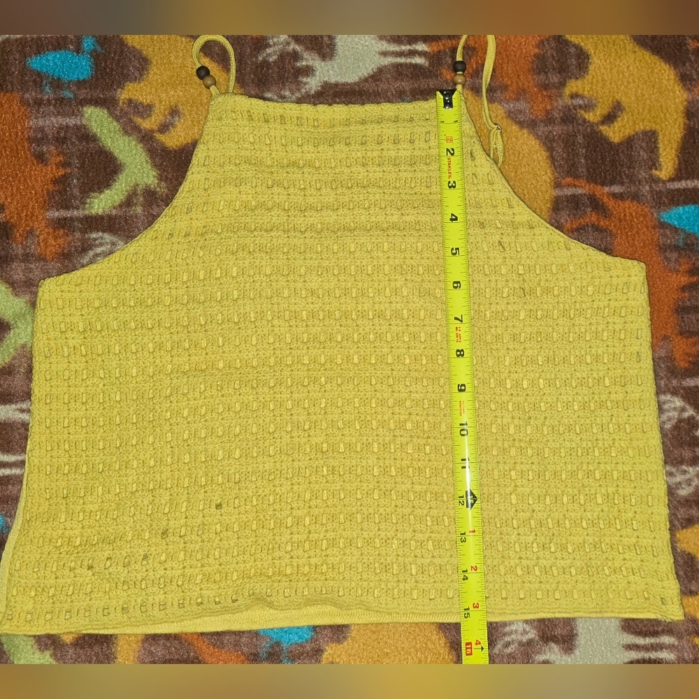 Love on a Hanger Yellow and Cream Crochet Camisoles - Picture 9 of 10